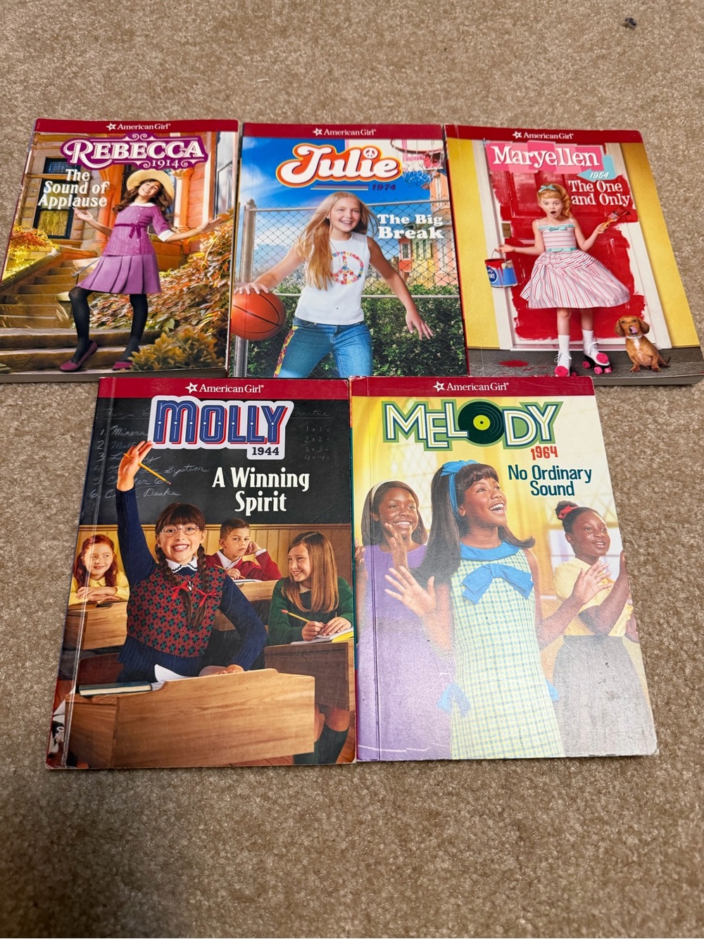 Lot of 5 American Girl historical character paperback books lot #2